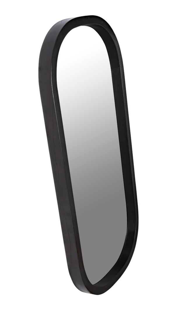 Noir Gorky Mirror II - Modern Elongated Design with Hand-Finished Iron Frame for Contemporary Spaces Pale GMIR170P