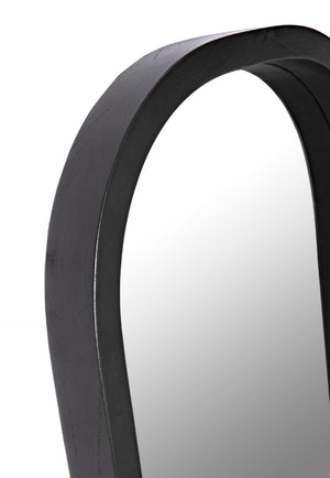 Noir Gorky Mirror II - Modern Elongated Design with Hand-Finished Iron Frame for Contemporary Spaces Pale GMIR170P