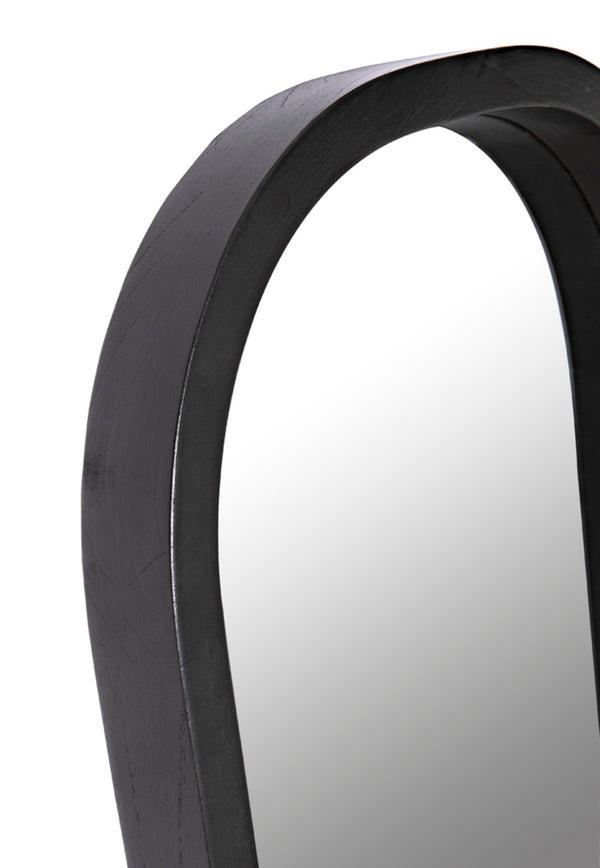 Noir Gorky Mirror II - Modern Elongated Design with Hand-Finished Iron Frame for Contemporary Spaces Pale GMIR170P