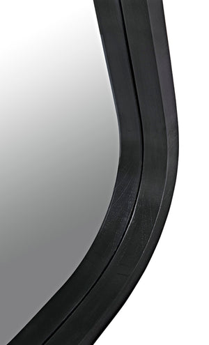 Noir Gorky Mirror II - Modern Elongated Design with Hand-Finished Iron Frame for Contemporary Spaces Pale GMIR170P