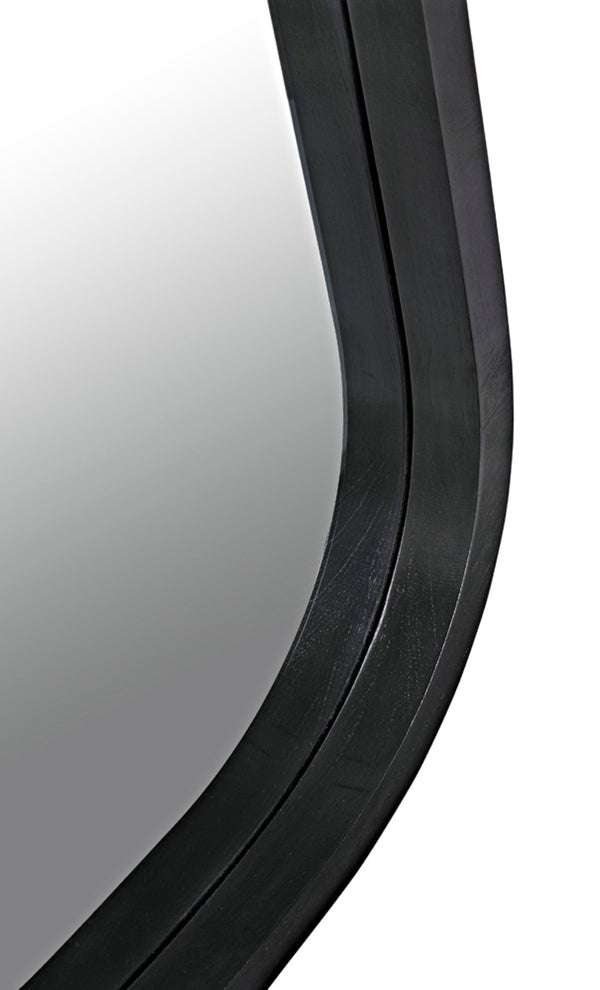 Noir Gorky Mirror II - Modern Elongated Design with Hand-Finished Iron Frame for Contemporary Spaces Pale GMIR170P