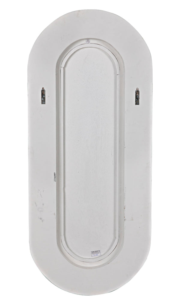 Noir Luna Mirror - Coastal Charm Full-Length Decorative Reflector with Hand-Carved Mahogany Frame GMIR171WH