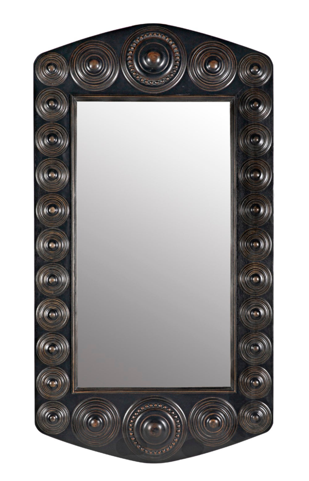 Noir Nanna Mirror - Handcrafted Mahogany Statement Piece with Vintage Charm and Modern Elegance GMIR172HB