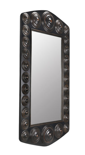Noir Nanna Mirror - Handcrafted Mahogany Statement Piece with Vintage Charm and Modern Elegance GMIR172HB