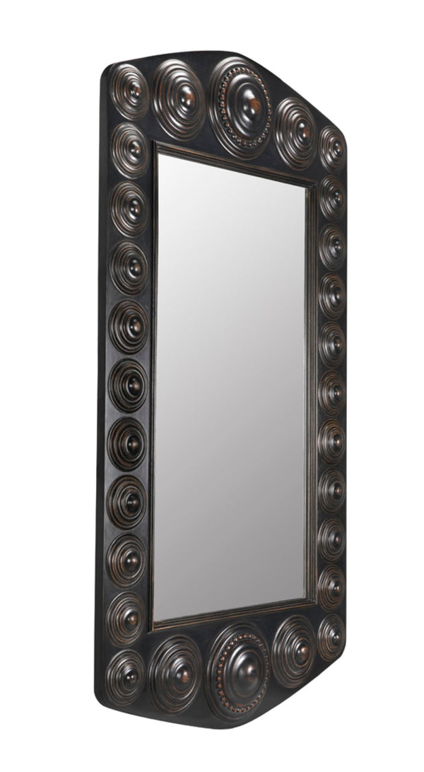 Noir Nanna Mirror - Handcrafted Mahogany Statement Piece with Vintage Charm and Modern Elegance GMIR172HB