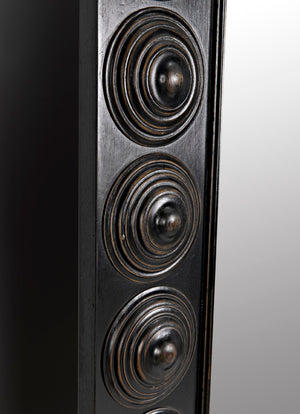 Noir Nanna Mirror - Handcrafted Mahogany Statement Piece with Vintage Charm and Modern Elegance GMIR172HB