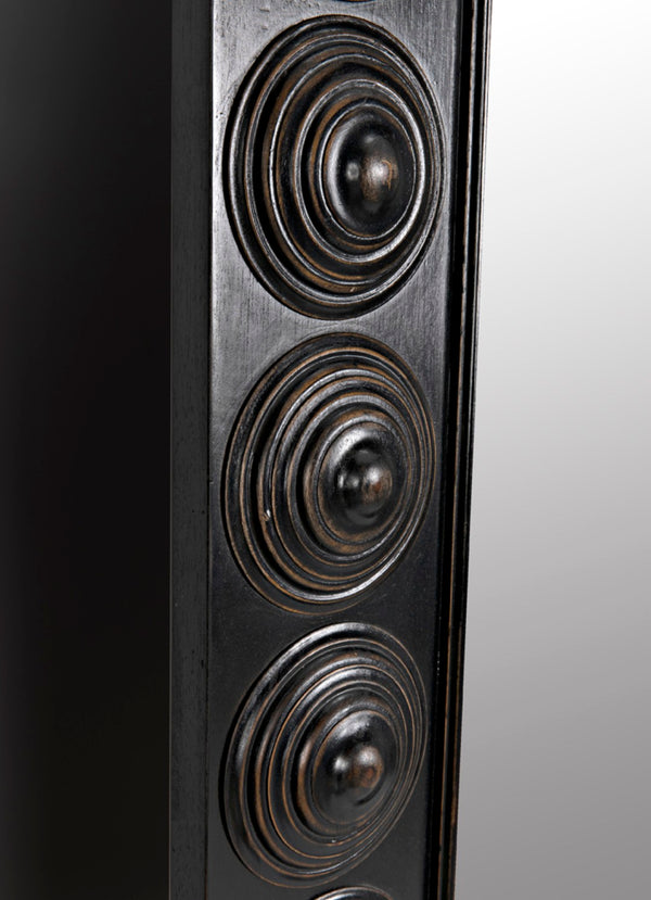 Noir Nanna Mirror - Handcrafted Mahogany Statement Piece with Vintage Charm and Modern Elegance GMIR172HB