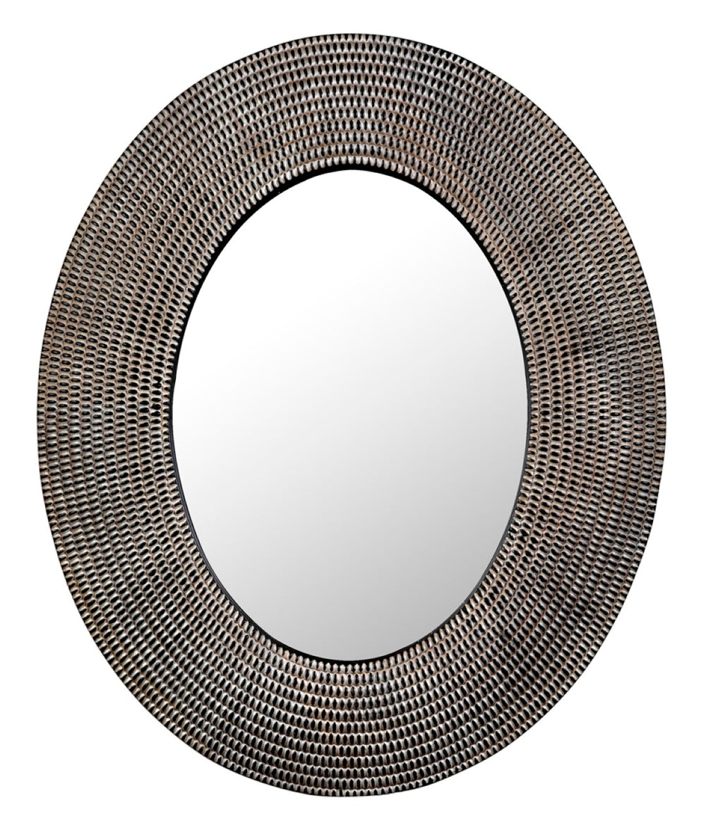 Noir Coco Mirror – Handcrafted Walnut Elegance with Vintage Charm & Modern Simplicity for Any Room GMIR176