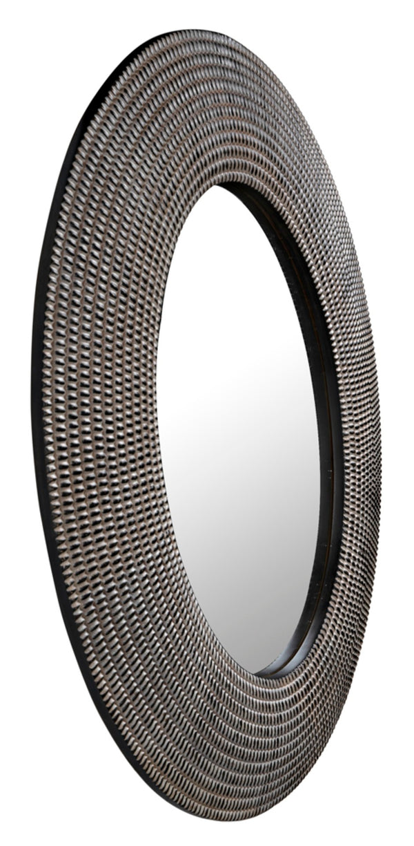 Noir Coco Mirror – Handcrafted Walnut Elegance with Vintage Charm & Modern Simplicity for Any Room GMIR176