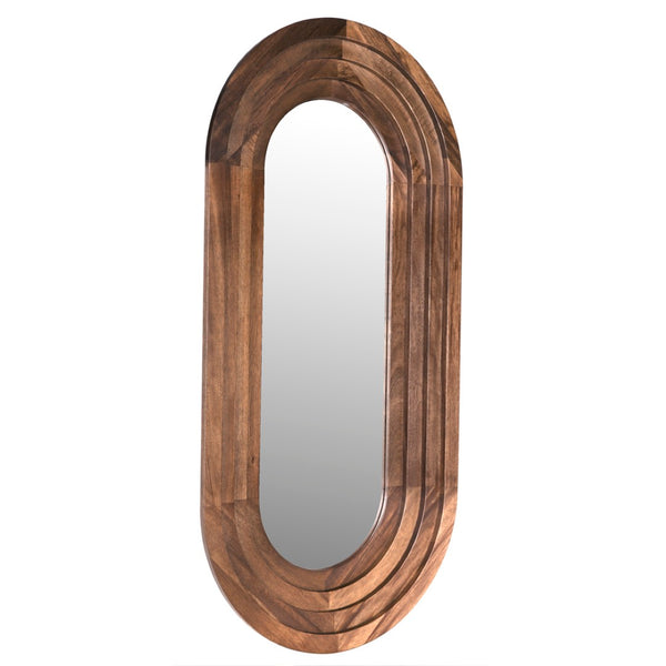 Noir New Fuss Mirror - Elegant Dark Walnut Full-Length Design with Minimalist Frame for Any Room Decor GMIR180DW-A