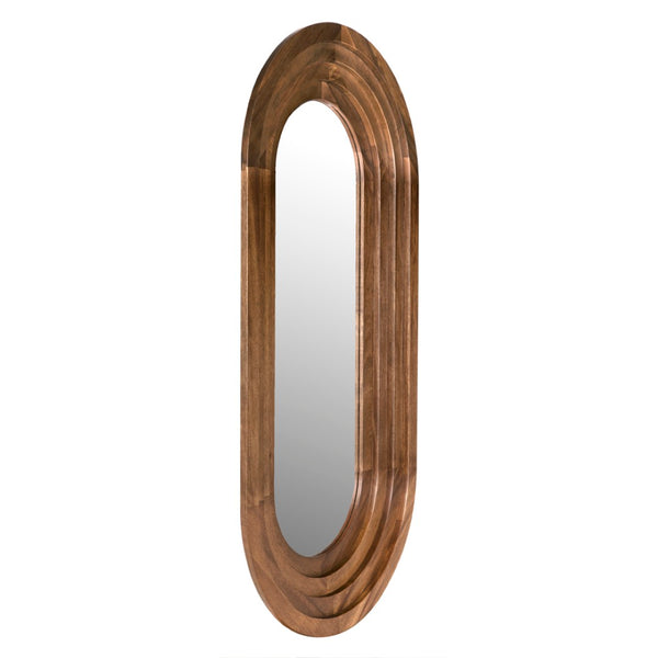 Noir New Fuss Mirror - Elegant Dark Walnut Full-Length Design with Minimalist Frame for Any Room Decor GMIR180DW-A