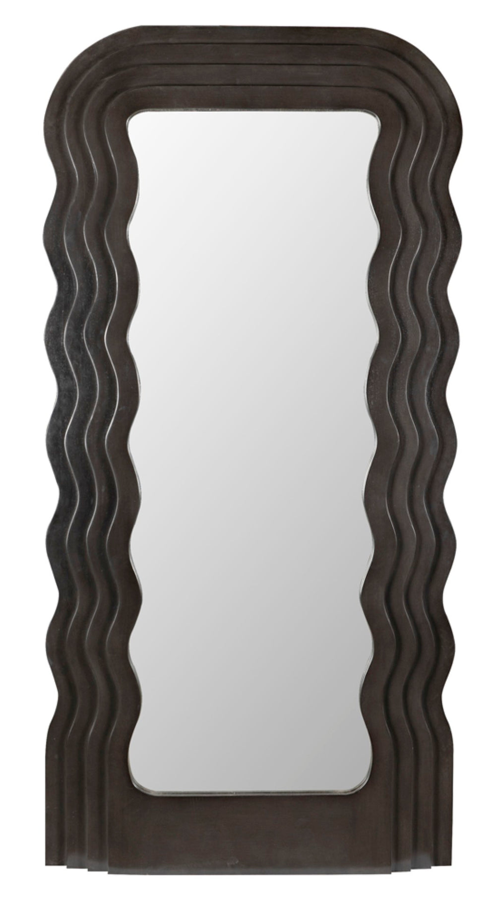 Noir Atticus Mirror, Handcrafted Vintage Charm with Mahogany Frame and Pale Finish for Elegant Spaces GMIR182P