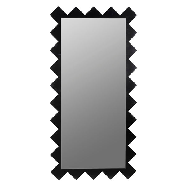 Noir Didier Mirror – Tall Matte Black Iron Frame, Industrial Elegance for Modern Living Spaces & Entryways GMIR184MTB