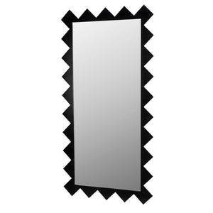 Noir Didier Mirror – Tall Matte Black Iron Frame, Industrial Elegance for Modern Living Spaces & Entryways GMIR184MTB