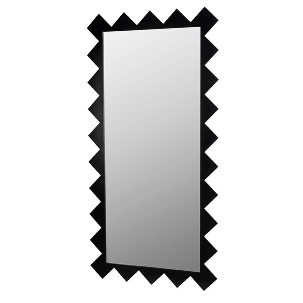 Noir Didier Mirror – Tall Matte Black Iron Frame, Industrial Elegance for Modern Living Spaces & Entryways GMIR184MTB