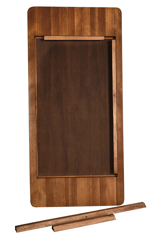 Franklin Solid Wood Framed Wall Mirror Sculptural Accent for Entryways Bedrooms Living Rooms