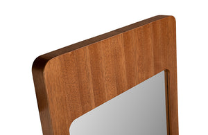 Franklin Solid Wood Framed Wall Mirror Sculptural Accent for Entryways Bedrooms Living Rooms