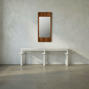 Franklin Solid Wood Framed Wall Mirror Sculptural Accent for Entryways Bedrooms Living Rooms