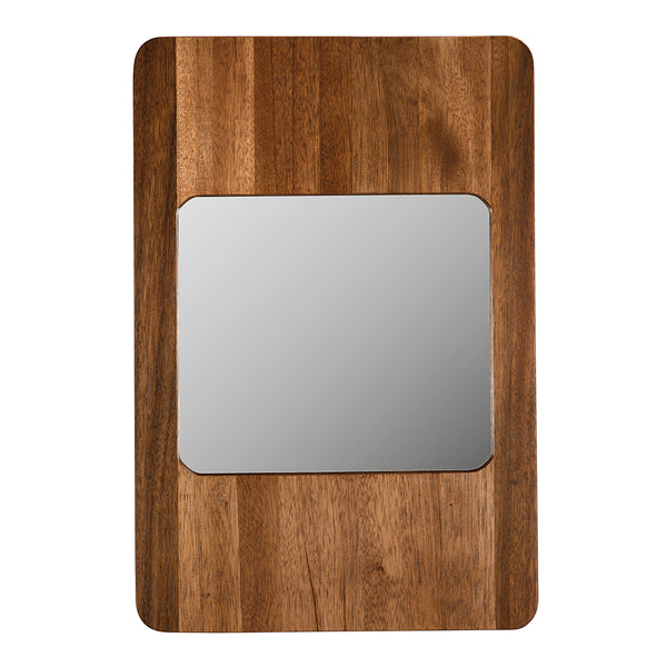 Franklin Solid Wood Framed Wall Mirror Sculptural Accent for Entryways Bedrooms Living Rooms