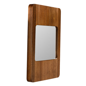 Franklin Solid Wood Framed Wall Mirror Sculptural Accent for Entryways Bedrooms Living Rooms