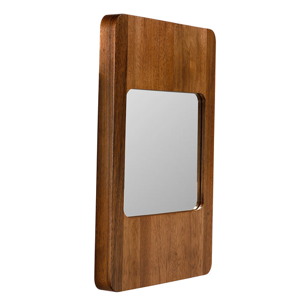 Franklin Solid Wood Framed Wall Mirror Sculptural Accent for Entryways Bedrooms Living Rooms