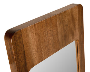 Franklin Solid Wood Framed Wall Mirror Sculptural Accent for Entryways Bedrooms Living Rooms