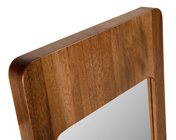Franklin Solid Wood Framed Wall Mirror Sculptural Accent for Entryways Bedrooms Living Rooms