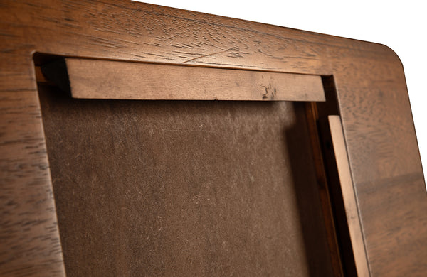 Franklin Solid Wood Framed Wall Mirror Sculptural Accent for Entryways Bedrooms Living Rooms