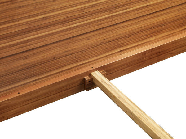 Greenington Monterey Solid Bamboo King Platform Bed with Angled Headboard and Tapered Legs Amber GMT0002AM