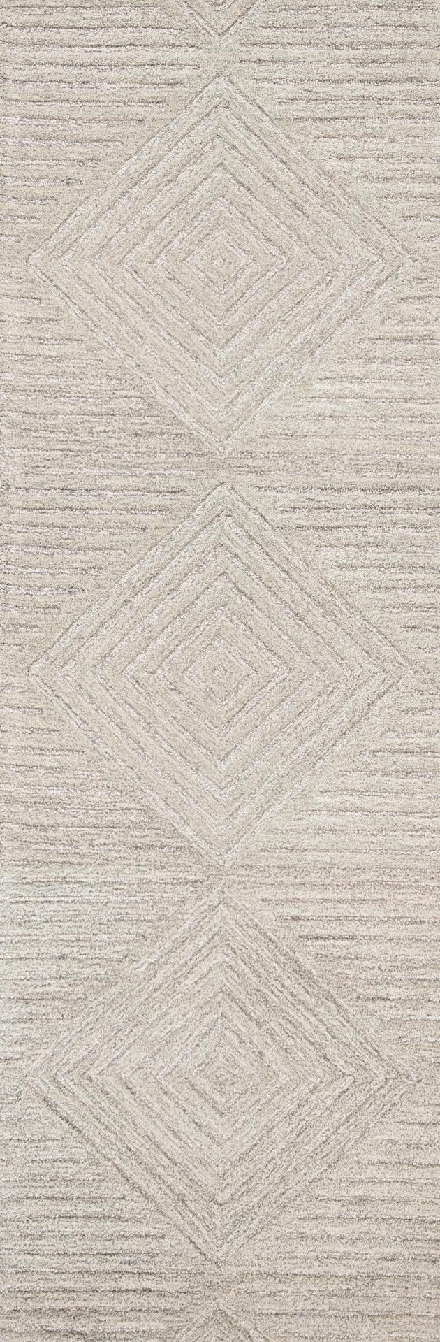 Alora Decor Geneva Hand-Tufted 100% Wool Runner In Ecru Ivory — Modern Geometric Texture For Hallways GENGN100600552608