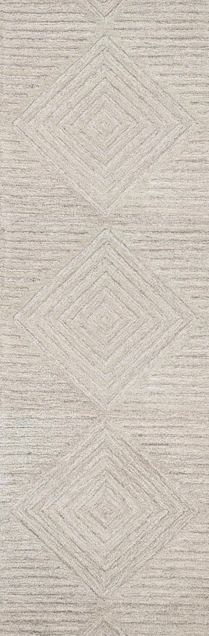 Alora Decor Geneva Hand-Tufted 100% Wool Runner In Ecru Ivory — Modern Geometric Texture For Hallways GENGN100600552608