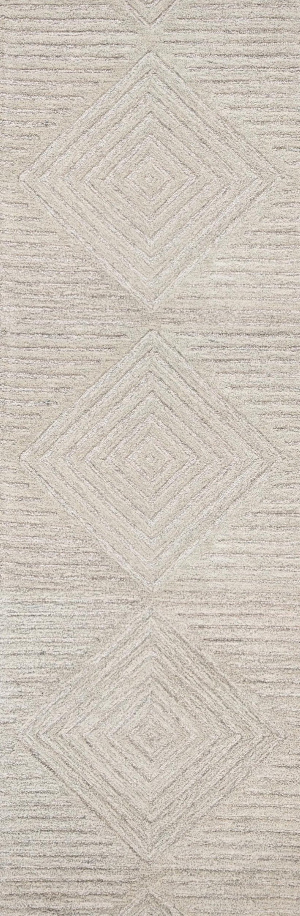 Alora Decor Geneva Hand-Tufted 100% Wool Runner In Ecru Ivory — Modern Geometric Texture For Hallways GENGN100600552608
