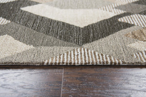Alora Decor Geneva Hand‑Tufted 100% Wool Rug With Modern Geometric Stripe And Marled Pattern For Living Rooms 9' x 12' GENGN100855120912