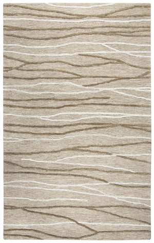 Alora Decor Geneva Hand-Tufted 100% Wool Beige Rug With Raised Branch Motif — Modern Organic Texture For Living 9' x 12' GENGN101312550912