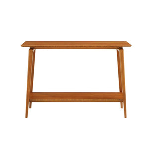 Greenington Antares Solid Bamboo Console Table Mid-century Splayed Legs Entryway Amber Finish GNA001AM
