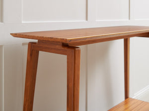 Greenington Antares Solid Bamboo Console Table Mid-century Splayed Legs Entryway Amber Finish GNA001AM