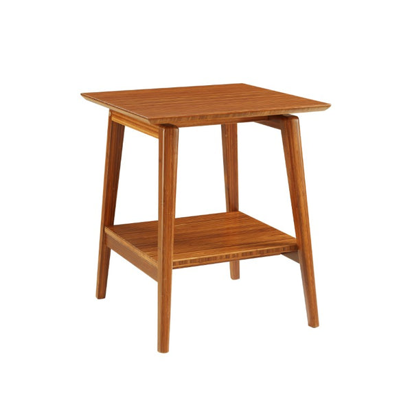 Greenington Antares Solid Bamboo Two-tier End Table Mid-century Modern Living Room Side Stand GNA003AM