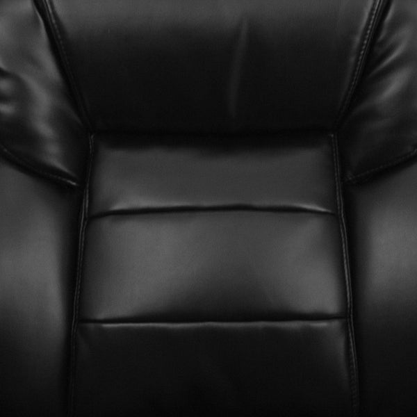 English Elm Isla Black LeatherSoft Executive Side Chair with Lumbar Support for Modern Reception Areas GO-1156-BK-LEA-GG