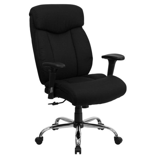 English Elm HERCULES Series Big & Tall Ergonomic Executive Office Chair for Ultimate Comfort & Support Black Fabric GO-1235-BK-FAB-A-GG