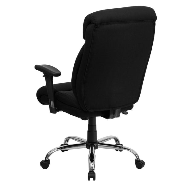 English Elm HERCULES Series Big & Tall Ergonomic Executive Office Chair for Ultimate Comfort & Support Black Fabric GO-1235-BK-FAB-A-GG