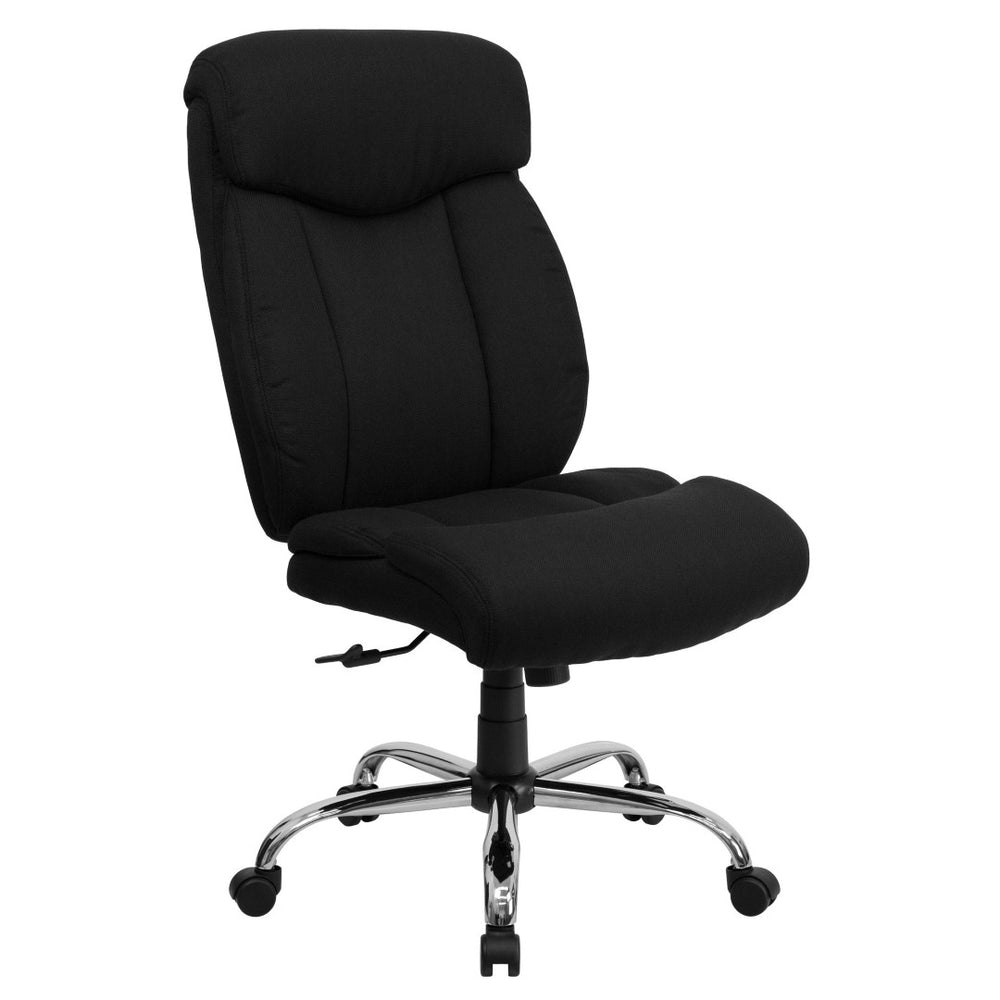 English Elm HERCULES Ergonomic Executive Office Chair for Big & Tall Users – 400 lb Capacity, Comfort & Style Black Fabric GO-1235-BK-FAB-GG