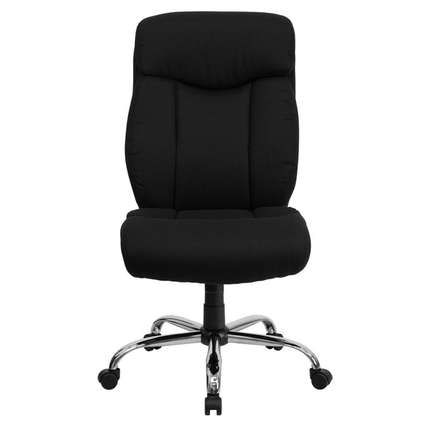 English Elm HERCULES Ergonomic Executive Office Chair for Big & Tall Users – 400 lb Capacity, Comfort & Style Black Fabric GO-1235-BK-FAB-GG