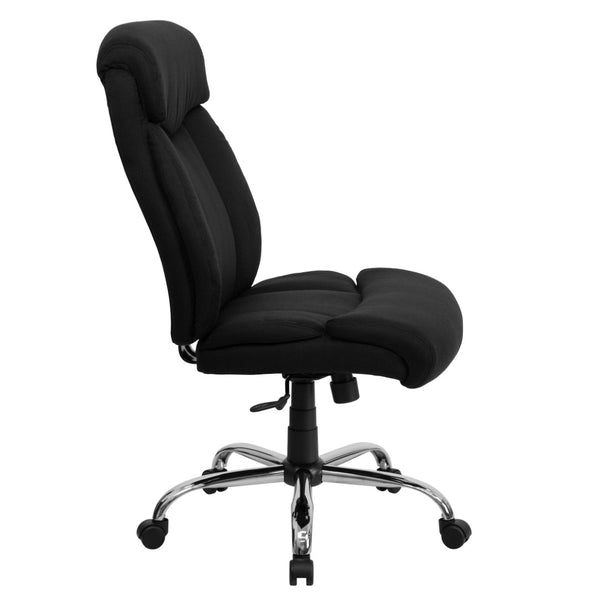 English Elm HERCULES Ergonomic Executive Office Chair for Big & Tall Users – 400 lb Capacity, Comfort & Style Black Fabric GO-1235-BK-FAB-GG