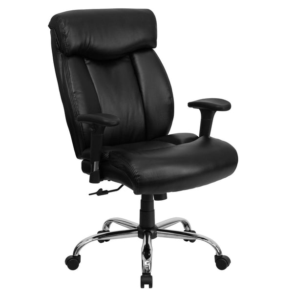 English Elm HERCULES Series Big & Tall Ergonomic Executive Office Chair for Ultimate Comfort & Support Black LeatherSoft GO-1235-BK-LEA-A-GG