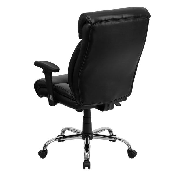 English Elm HERCULES Series Big & Tall Ergonomic Executive Office Chair for Ultimate Comfort & Support Black LeatherSoft GO-1235-BK-LEA-A-GG