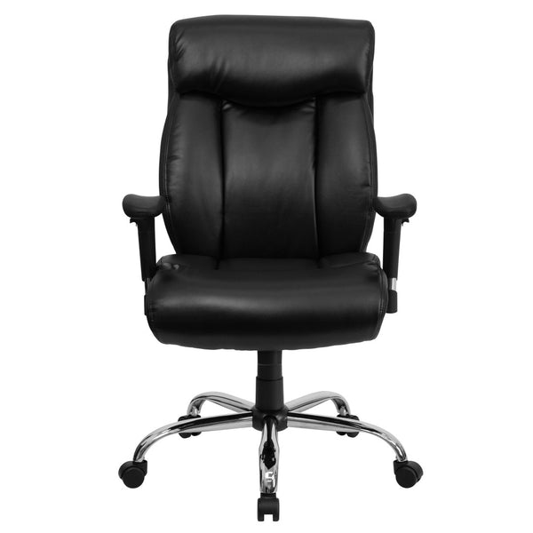English Elm HERCULES Series Big & Tall Ergonomic Executive Office Chair for Ultimate Comfort & Support Black LeatherSoft GO-1235-BK-LEA-A-GG
