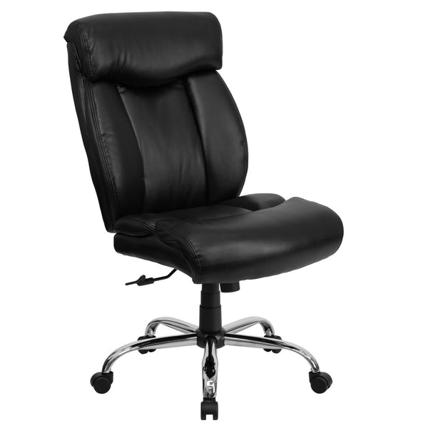 English Elm HERCULES Ergonomic Executive Office Chair for Big & Tall Users – 400 lb Capacity, Comfort & Style Black LeatherSoft GO-1235-BK-LEA-GG
