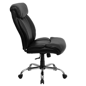 English Elm HERCULES Ergonomic Executive Office Chair for Big & Tall Users – 400 lb Capacity, Comfort & Style Black LeatherSoft GO-1235-BK-LEA-GG