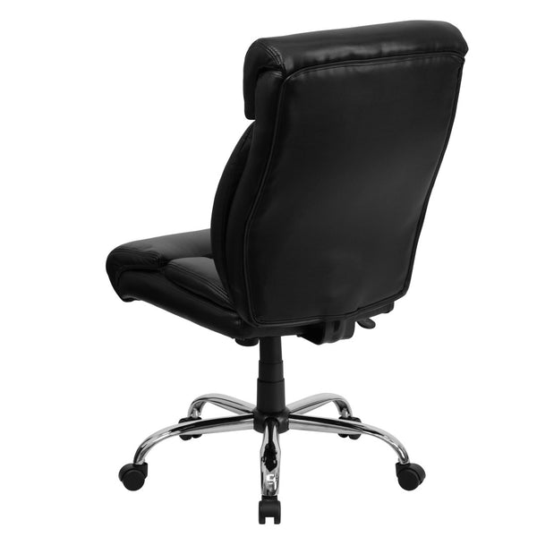 English Elm HERCULES Ergonomic Executive Office Chair for Big & Tall Users – 400 lb Capacity, Comfort & Style Black LeatherSoft GO-1235-BK-LEA-GG