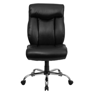 English Elm HERCULES Ergonomic Executive Office Chair for Big & Tall Users – 400 lb Capacity, Comfort & Style Black LeatherSoft GO-1235-BK-LEA-GG